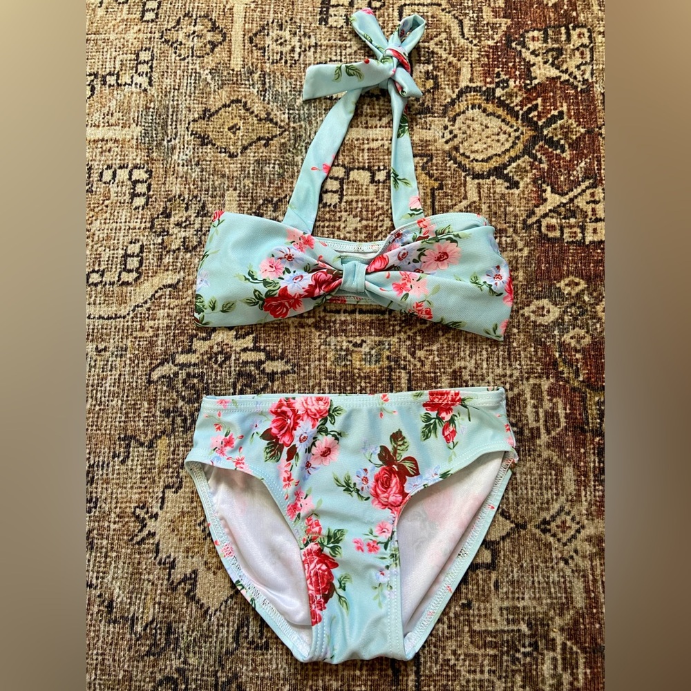 12-18 months baby gir floral bikini swim suit